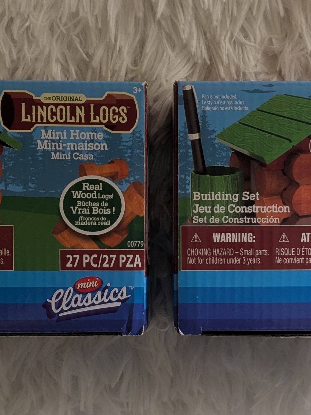 Lincoln Logs Mini Home Building Set - Blue Packaging Includes 2 Sets!!